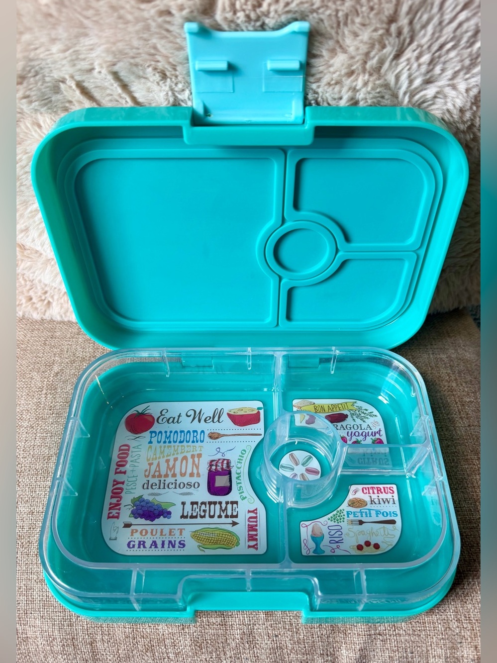 Yumbox Turquoise Bento Lunch Box Divided Removable Tray Leakproof Kids Lunch